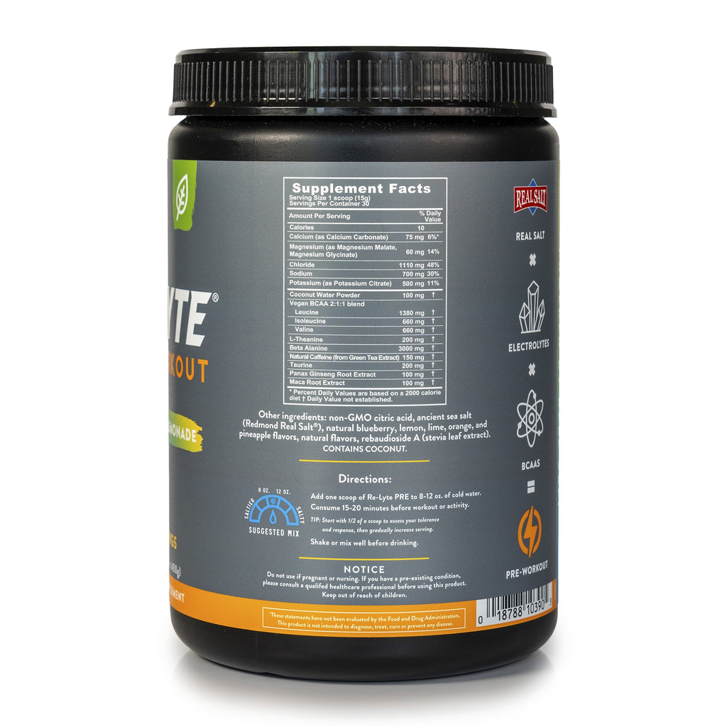 Re-Lyte Pre-Workout Electrolyte Powder 30 Servings