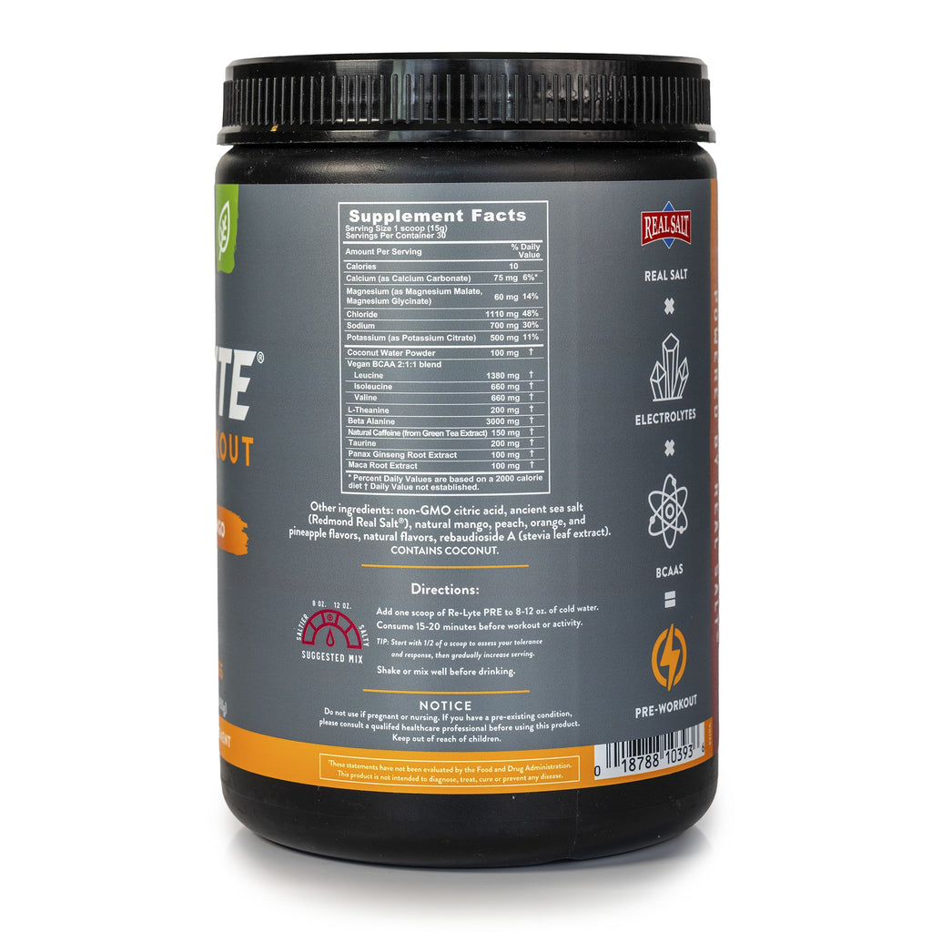 Re-Lyte Pre-Workout Electrolyte Powder 30 Servings